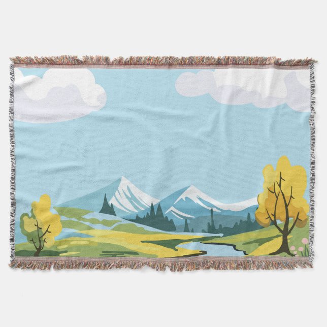 Frühjahrslandschaft Decke (Vorderseite)
