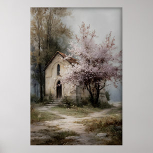 Frühjahrslandschaft Digitaldruck, 19. Jahrhundert Poster