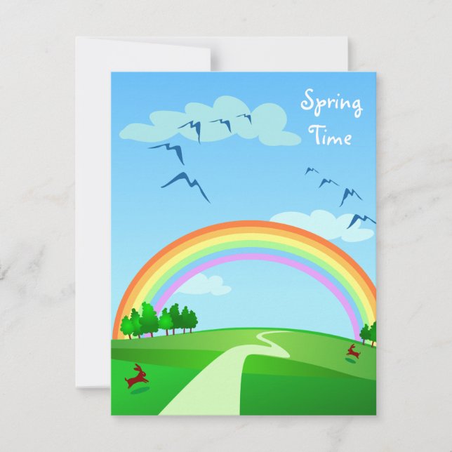 Frühjahrslandschaft, Einladung (Vorderseite)