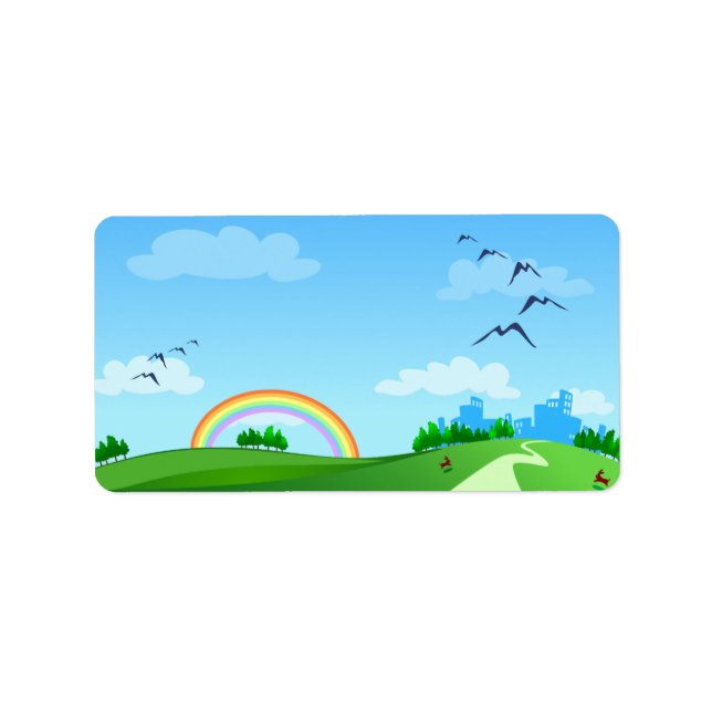 Frühjahrslandschaft, Etiketten Adressaufkleber (Vorne)