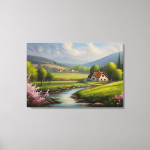 Frühjahrslandschaft Leinwanddruck