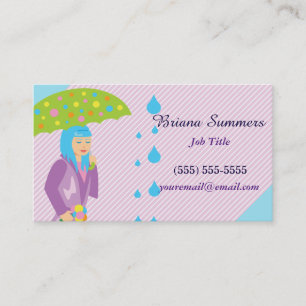 Frühjahrsmädchen Visitenkarte