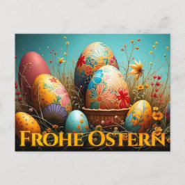 Frühjahrsmagie mit Ostereiern Feiertagspostkarte