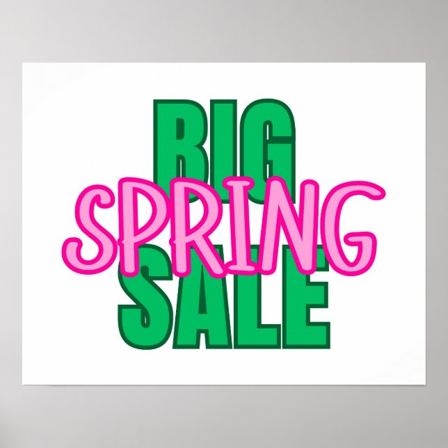 Frühjahrsmarke, Boutique-Beschriftung, Einzelhande Poster (Vorne)