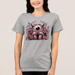 Frühjahrsmonster der Blume Tri-Blend Shirt