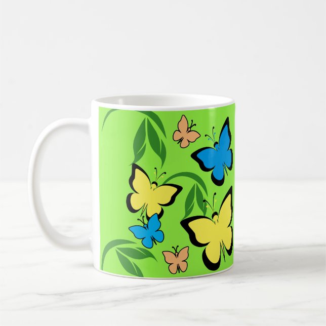 Frühjahrsmuster Kaffeetasse (Links)