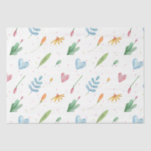 Frühjahrsmuster romantische Aquarell Natur inspiri Seidenpapier