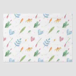 Frühjahrsmuster romantische Aquarell Natur inspiri Seidenpapier