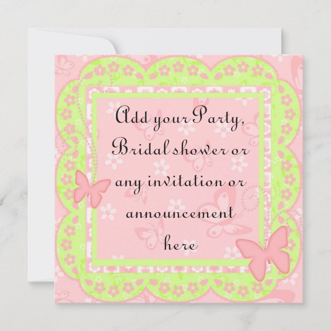 Frühjahrsparty oder Mehrzweck-Einladung Einladung (Vorderseite)