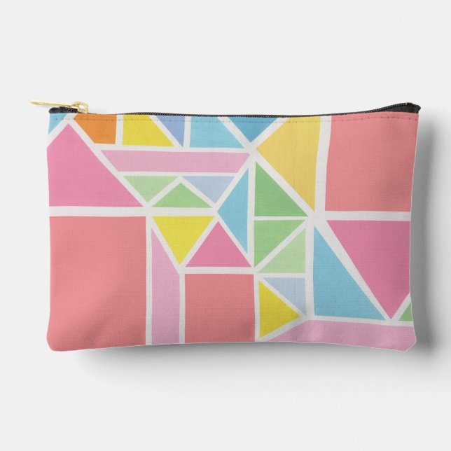 Frühjahrspasten Geometrische Printwerbung Zubehörtasche (Vorderseite)