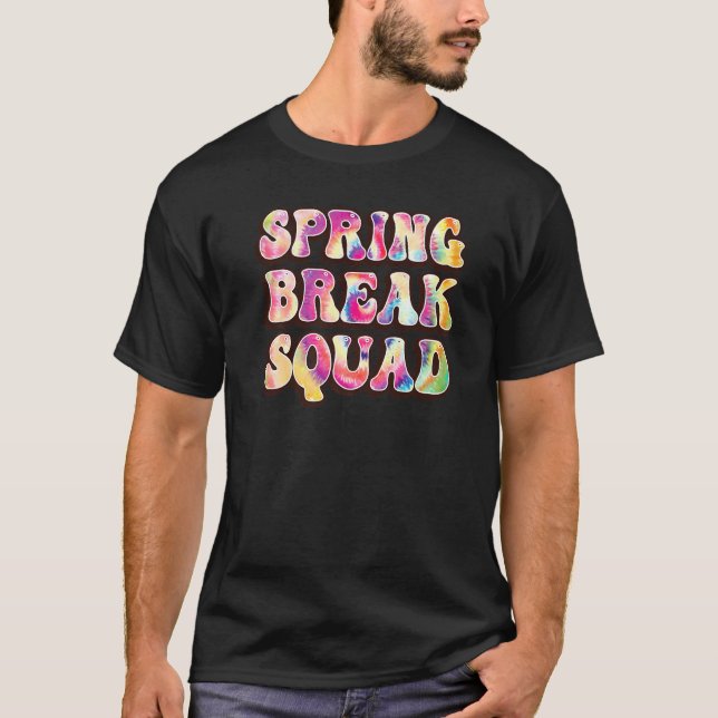 Frühjahrspause Squad Beach Farbige Gefärbte Krawat T-Shirt (Vorderseite)