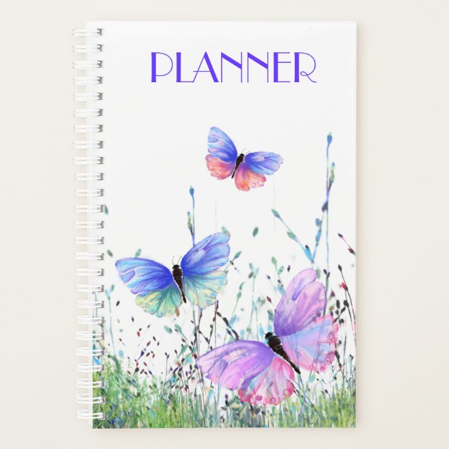 Frühjahrsplaner Schmetterlinge fliegen in der Natu Planer (Vorderseite)
