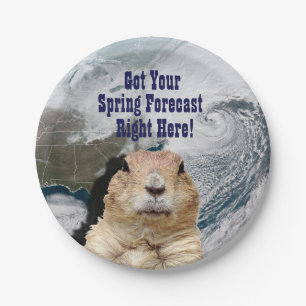 Frühjahrsprognose für die Groundhog Pappteller