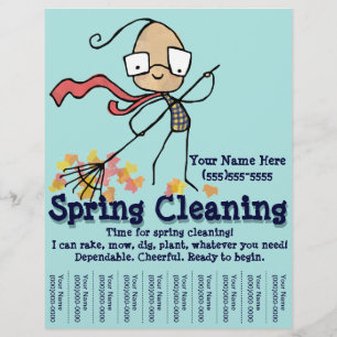 Frühjahrsputz. Gartenarbeiten Werbeflyer Flyer