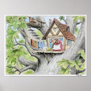 Frühjahrsputz-Igels-Druck Poster