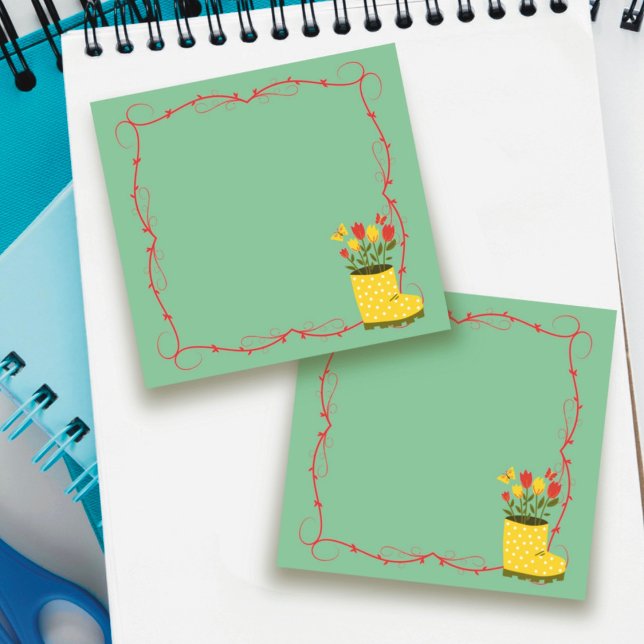 Frühjahrsrennen-Stiefel, Tulip, Schmetterlingsnach Post-it Klebezettel (Von Creator hochgeladen)