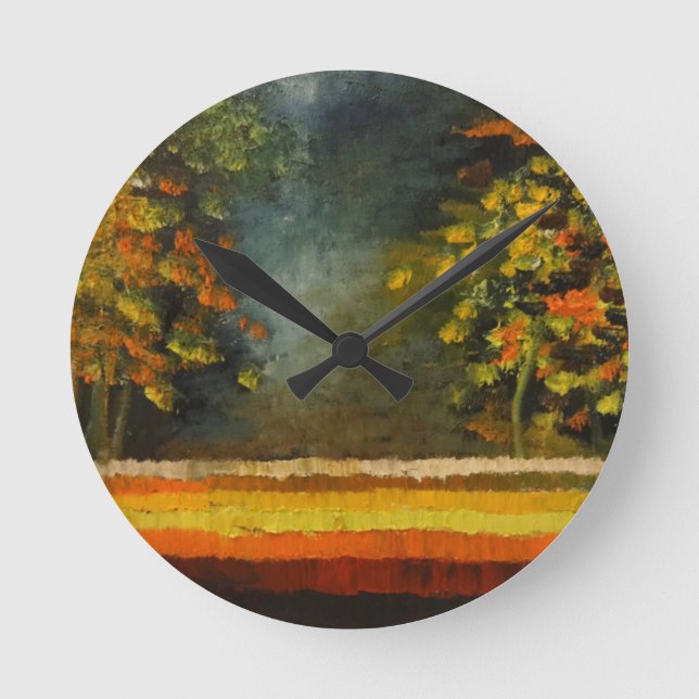 Frühjahrssaison 5 runde wanduhr (Vorderseite)