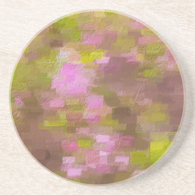 Frühjahrssaison Pinks Abstrakt Getränkeuntersetzer (Vorne)
