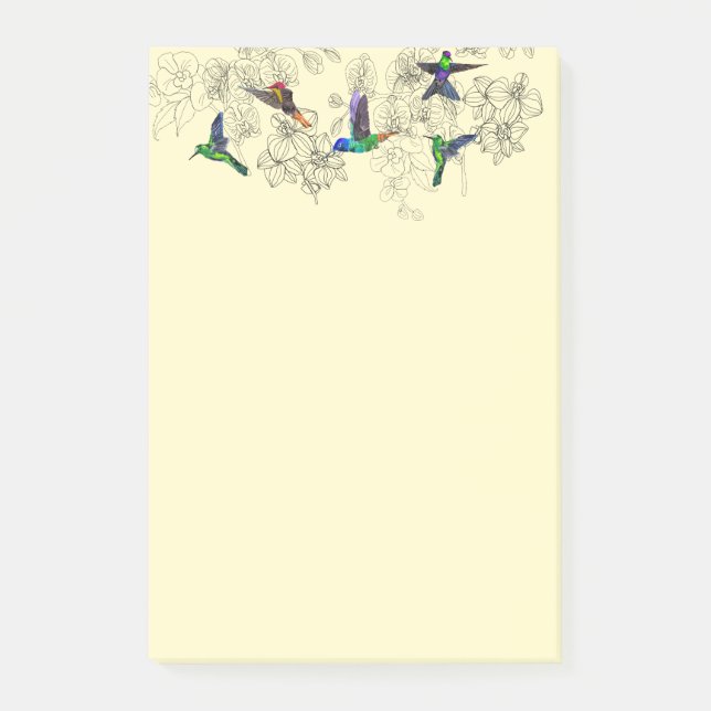 Frühjahrsvögel Post-it Klebezettel (Vorderseite)