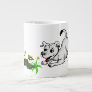 Frühjahrswache, Welpe mit Schmetterling Jumbo-Tasse
