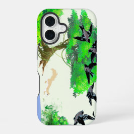 Frühjahrswald mit Vögeln und Eichhörnchen - Natur iPhone 16 Hülle