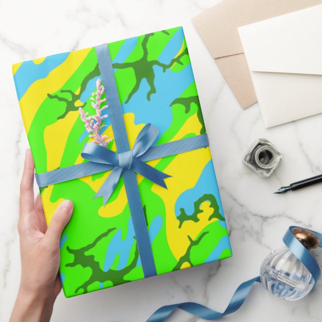 Frühjahrswiese-Camouflage Geschenkpapier (Schenken)
