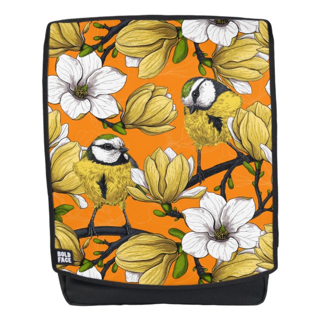 Frühjahrszeit in Gelb Rucksack (Vorderseite)