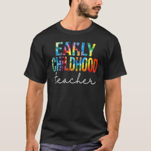 Frühkindliche Lehrerin Tie Dye Würdigung Rücken T-Shirt