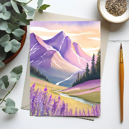 Frühlavendel | Glacier National Park Aquarell Postkarte