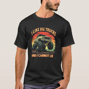Frühlicher LKW Ich mag große Lastwagen und ich kan T-Shirt