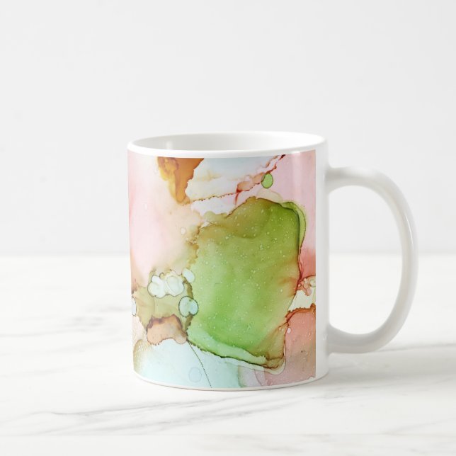 Frühling - abstrakte Tinten-Kunst durch Karen Kaffeetasse (Rechts)