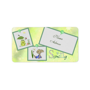 Frühling adressaufkleber