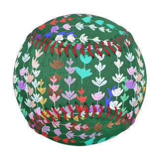 Frühling, blühend, modern, Muster, glücklich, farb Baseball