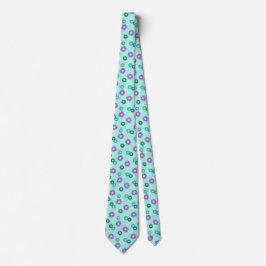 Frühling blüht Daisy Floral Aqua Zweiseitige Krawa Krawatte
