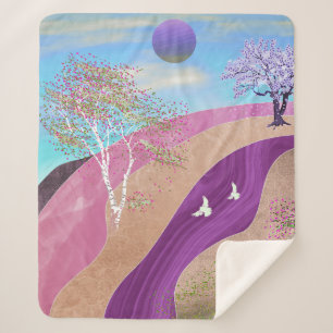 Frühling blüht Landschaft Sherpadecke