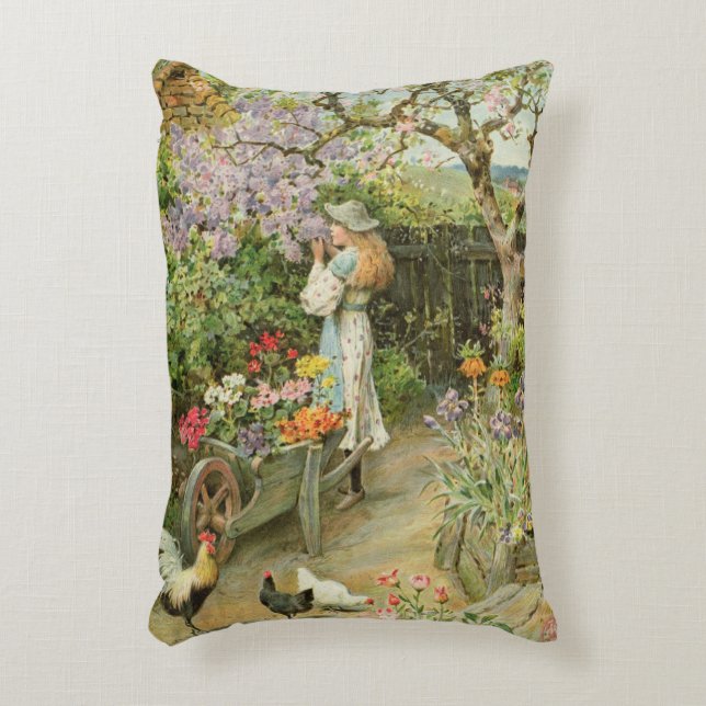 Frühling blüht, von den Birnen Annual, 1902 Dekokissen (Vorderseite(Vertikal))