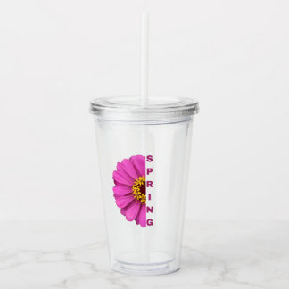 Frühling Blumen Tumbler | Frühling Acryl Tumbler Acryltrinkbecher