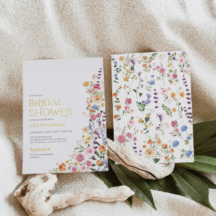 Frühling Boho Floral Garten Brautparty Folieneinladung