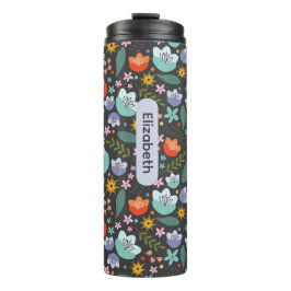 Frühling Bunte Blumen Thermobecher Thermosbecher