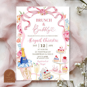 Frühling Bunte Florale Viktorianische Brunch- und Einladung