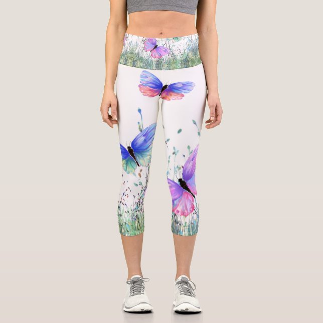 Frühling Capri Leggings schmettern in der Natur (Vorderseite)