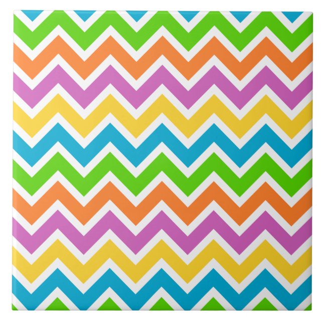 Frühling Chevron Fliese (Vorderseite)