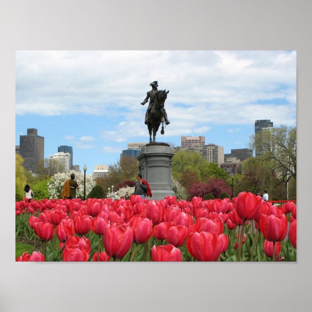 Frühling der öffentlichen Gartenanlage Poster (Vorne)