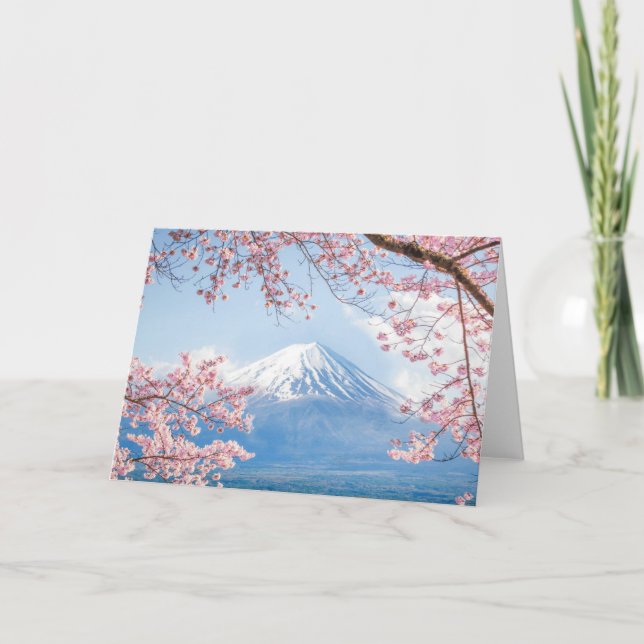 Frühling des Fuji-Mountain| Kawaguchiko See-| in Karte (Vorderseite)