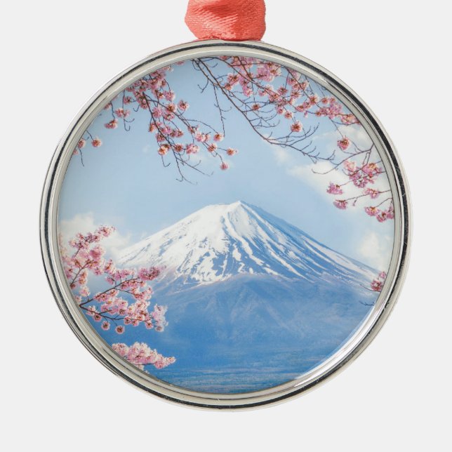 Frühling des Fuji-Mountain| Kawaguchiko See-| in Ornament Aus Metall (Vorne)