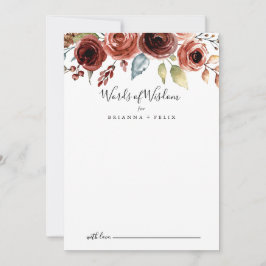 Frühling Elegante blutige Hochzeiten Worte der Wei Hinweiskarte