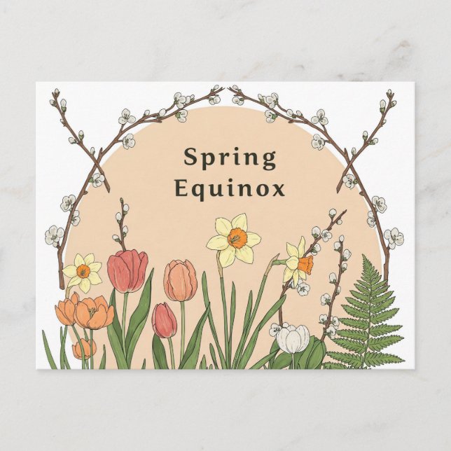 Frühling Equinox Postkarte (Vorderseite)