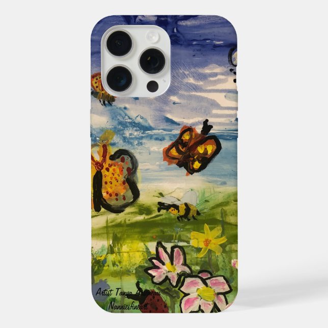 Frühling Farbige Originalkunst iPhone 15 Pro Max Hülle (Rückseite)