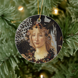 Frühling, Flora-Détail von Sandro Botticelli Keramik Ornament