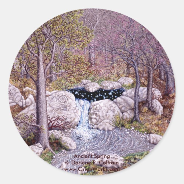 Frühling, Frühling, Frühling Darlene P... Runder Aufkleber (Vorderseite)